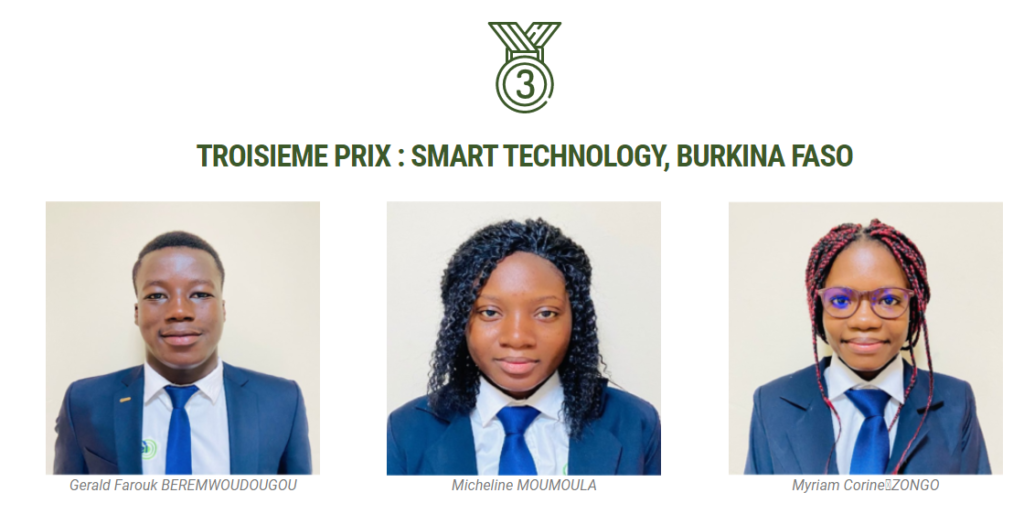 Smart Technology du Burkina Faso : 3ème prix