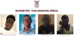 Team Ziguinchor, deuxième prix de l'agri-hackathon concours SOS SAHEL 2021